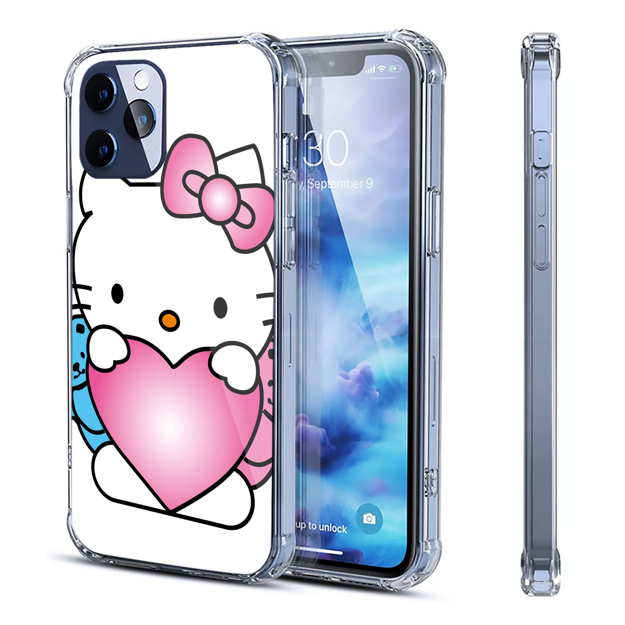 （画像用） Hello Kitty ハローキティ 【iPhone 12シリーズ対応】透明スマホケース（クリアソフトケース）